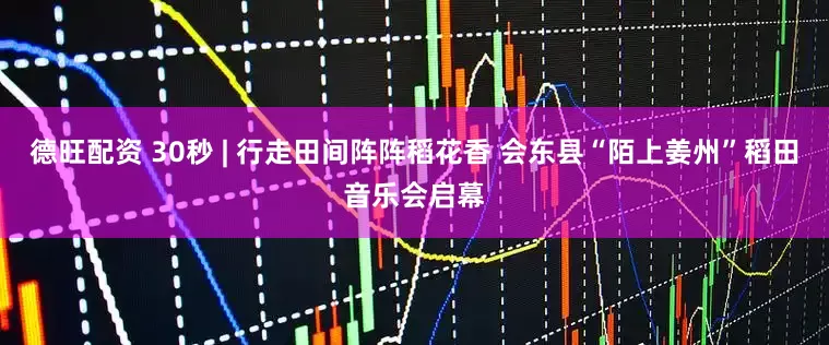 德旺配资 30秒 | 行走田间阵阵稻花香 会东县“陌上姜州”稻田音乐会启幕